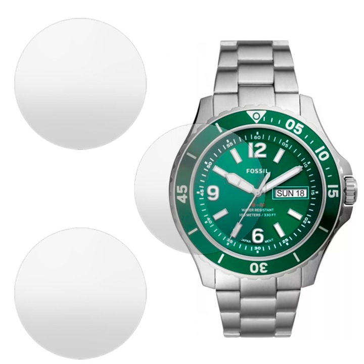 3 db SILKASE matt fólia készlet Fossil FS5690-hez, szilikon, megújuló, teljes kijelzős