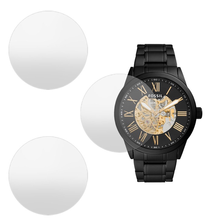 3 db SILKASE matt fólia készlet Fossil BQ2092-hez, szilikon, megújuló, teljes kijelzős