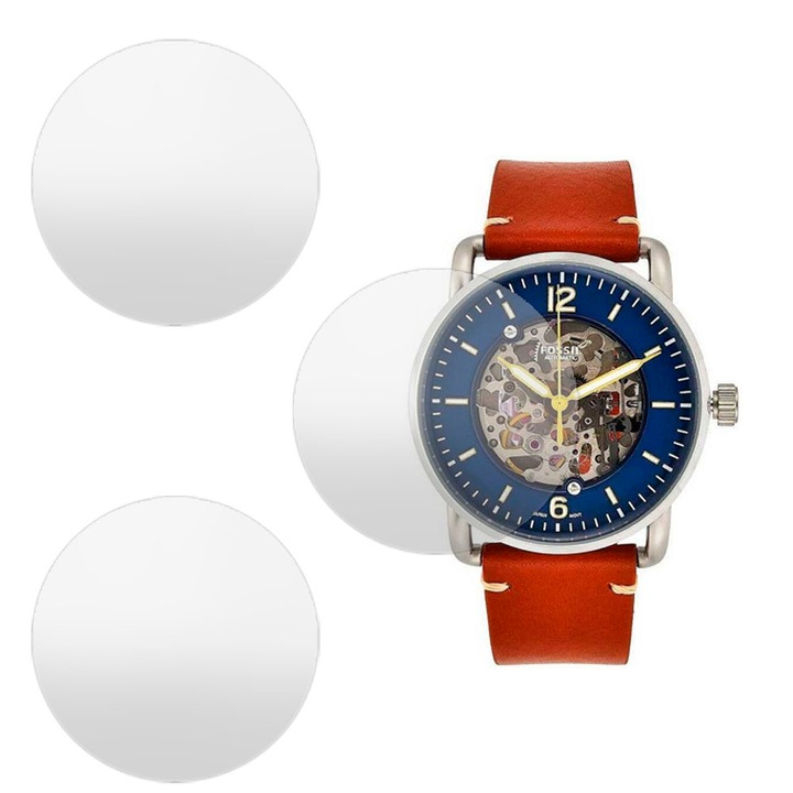 3 db SILKASE matt fólia készlet Fossil ME3159-hez, szilikon, megújuló, teljes kijelzős