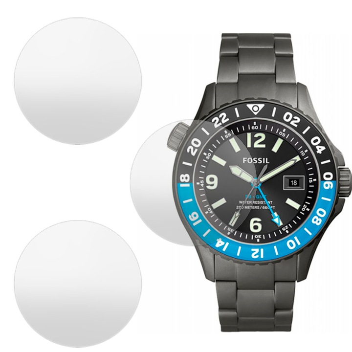 3 db SILKASE matt fólia készlet, kompatibilis Fossil LE1100-hoz, szilikon, megújuló, teljes kijelzős