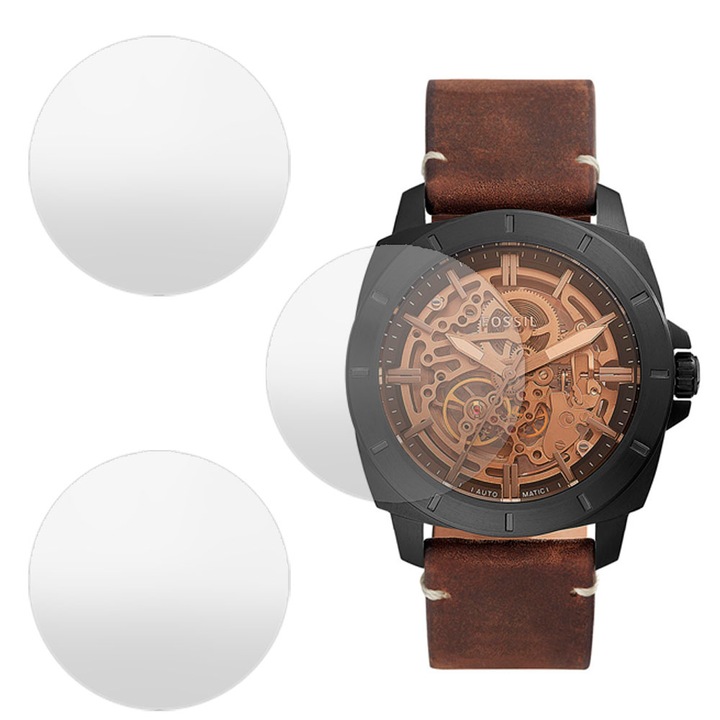 3 db SILKASE matt fólia készlet Fossil BQ2429-hez, szilikon, megújuló, teljes kijelzős