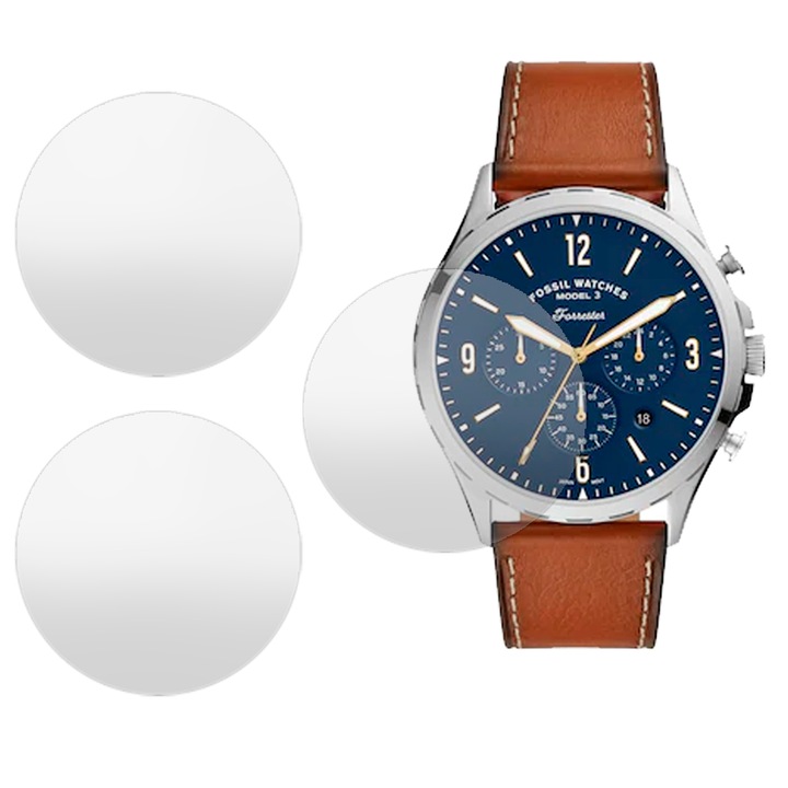 3 db SILKASE matt fólia készlet Fossil FS5607-hez, szilikon, megújuló, teljes kijelzős