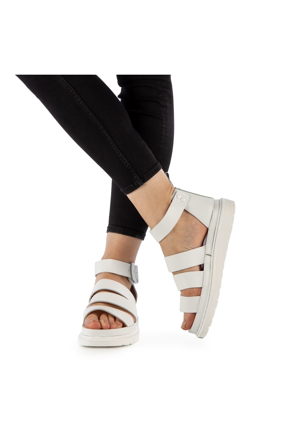 Sandale dama Mylia Alb, Alb