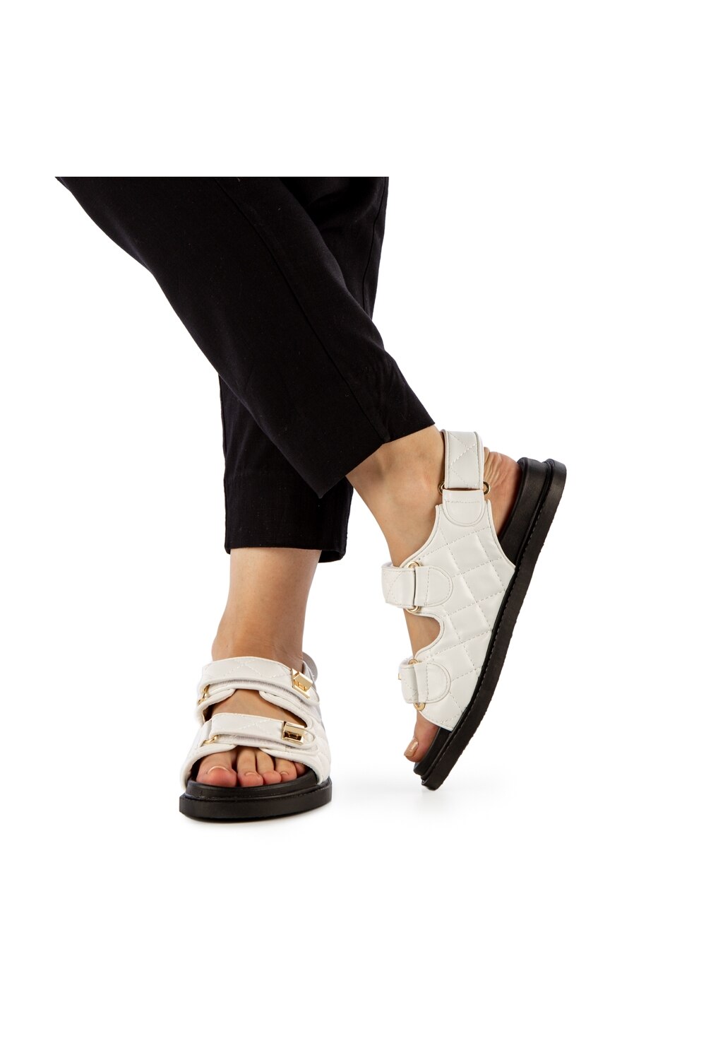 Sandale dama Minda Alb, Alb