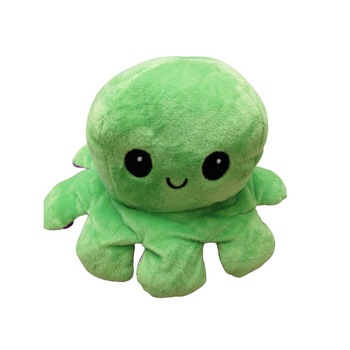 Jucarie plus caracatita reversibila, Octopus, exprima sentimentele vesel/trist, cu sunete, multicolor Jucarie plus caracatita reversibila, Octopus, exprima sentimentele vesel/trist, cu sunete, multicolor