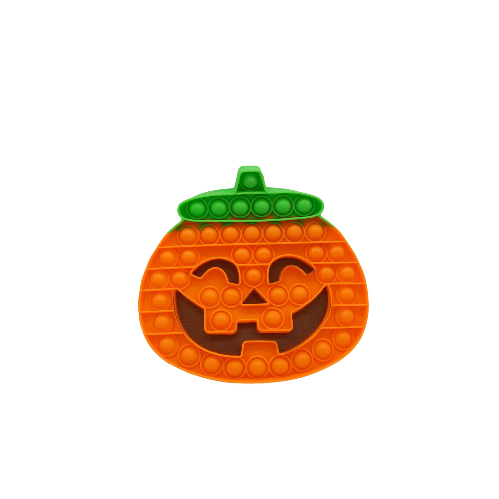 Jucarie antistres din silicon Flippy, Pop it Now and Flip It , 20 cm, Dovleac halloween, Portocaliu