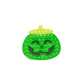 Jucarie antistres din silicon Flippy, Pop it Now and Flip It , 20 cm, Dovleac halloween, Verde Jucarie antistres din silicon Flippy, Pop it Now and Flip It , 20 cm, Dovleac halloween, Verde