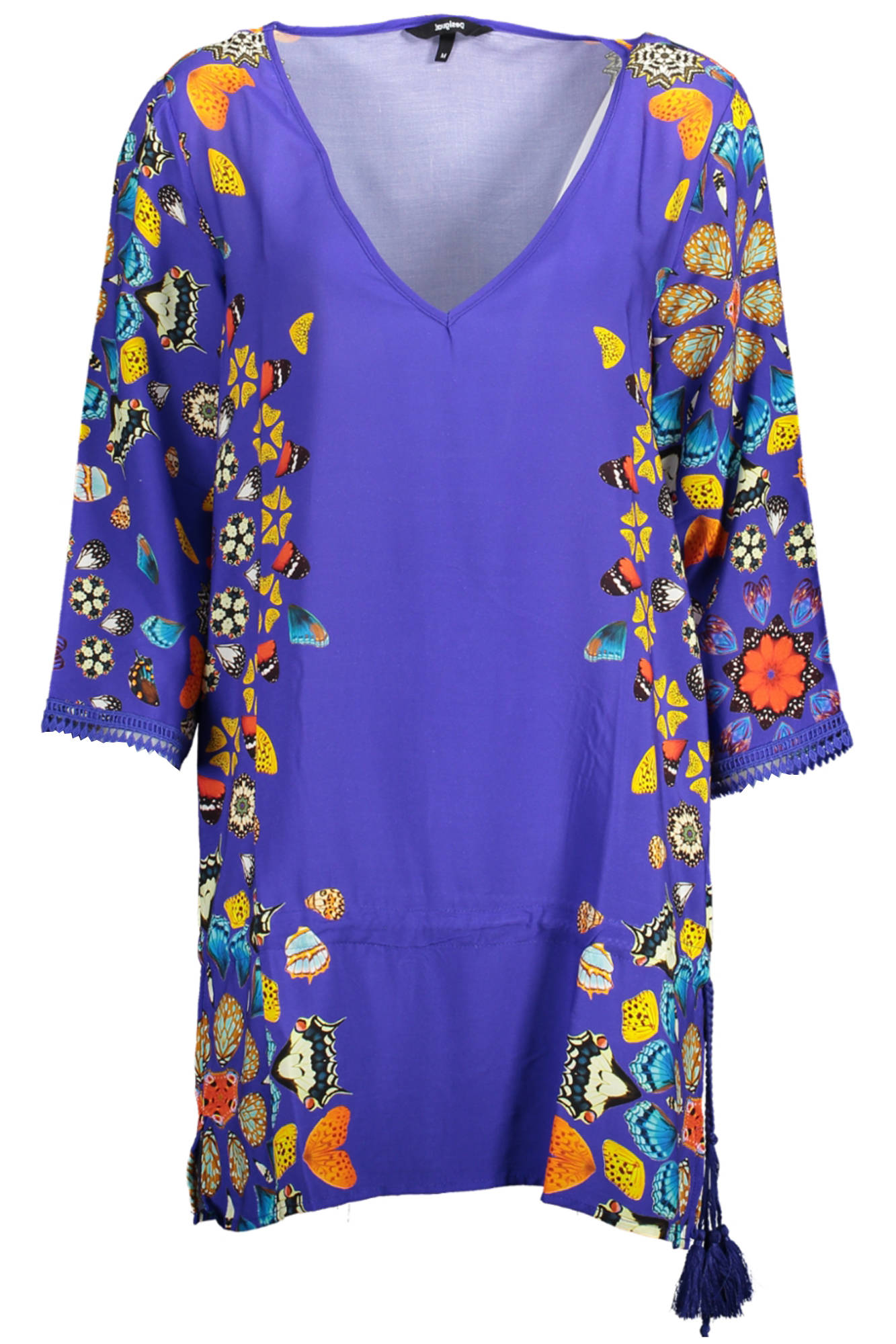 Rochie, Desigual, Albastru, Floral, Albastru
