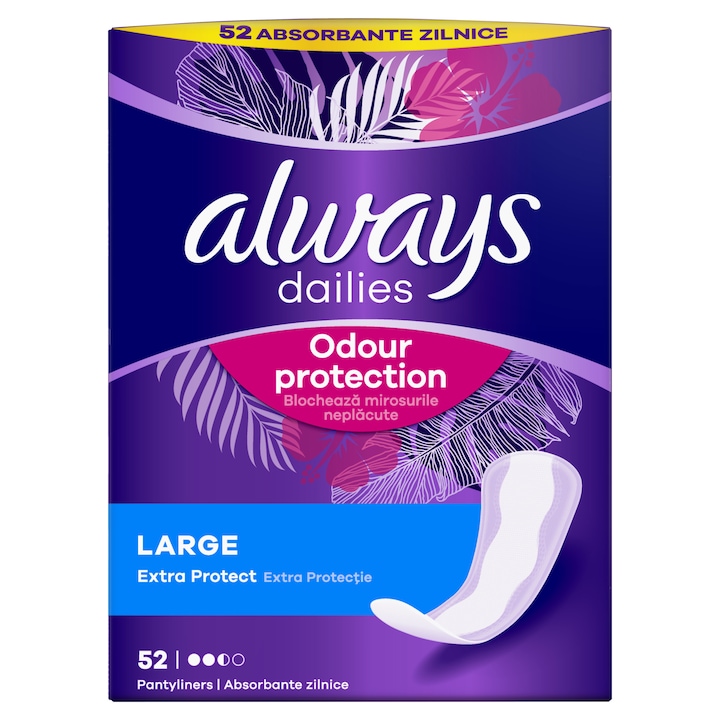 Absorbante zilnice Always Dailies Odour Protection, Large, 52 buc