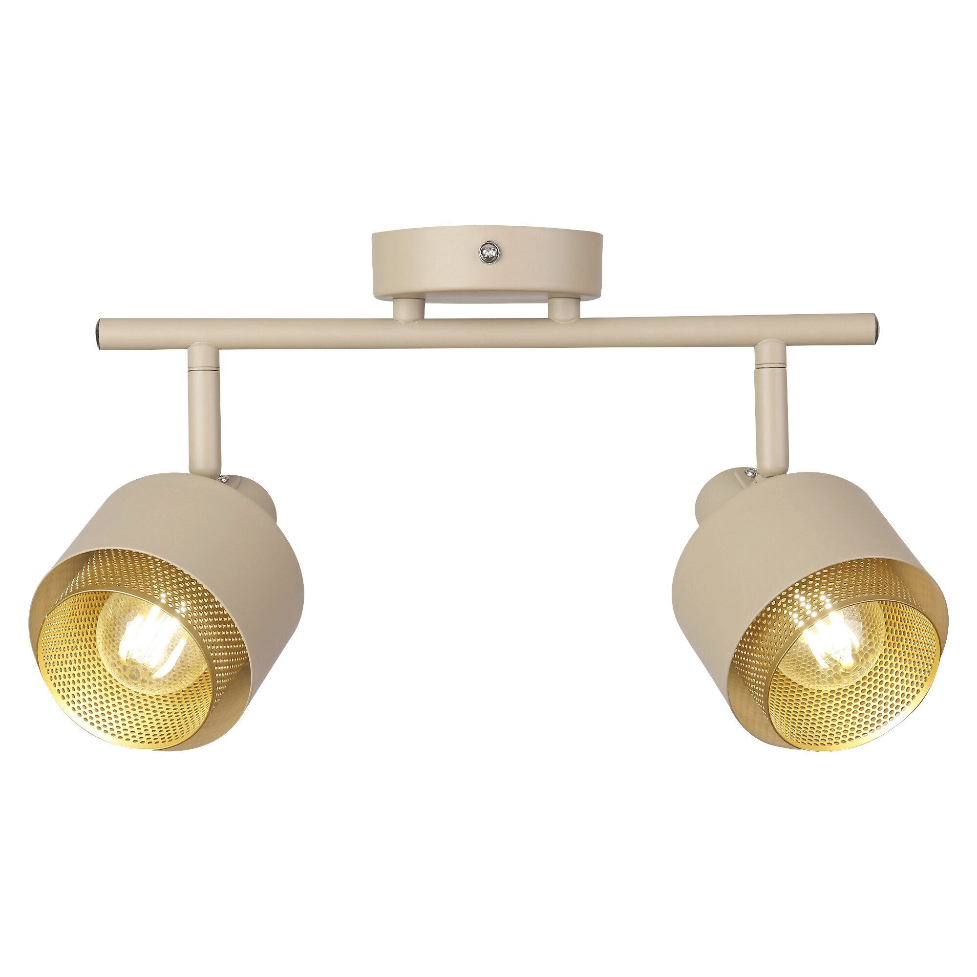 Plafoniera interior Fedora, E14 2x MAX 40W, Maro/Auriu