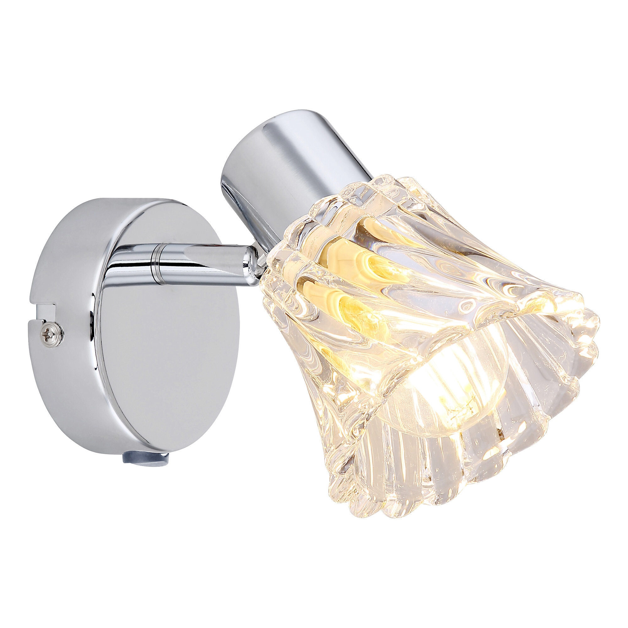 Aplica interior Hestia, E14 1x MAX 40W, Crom/transparent