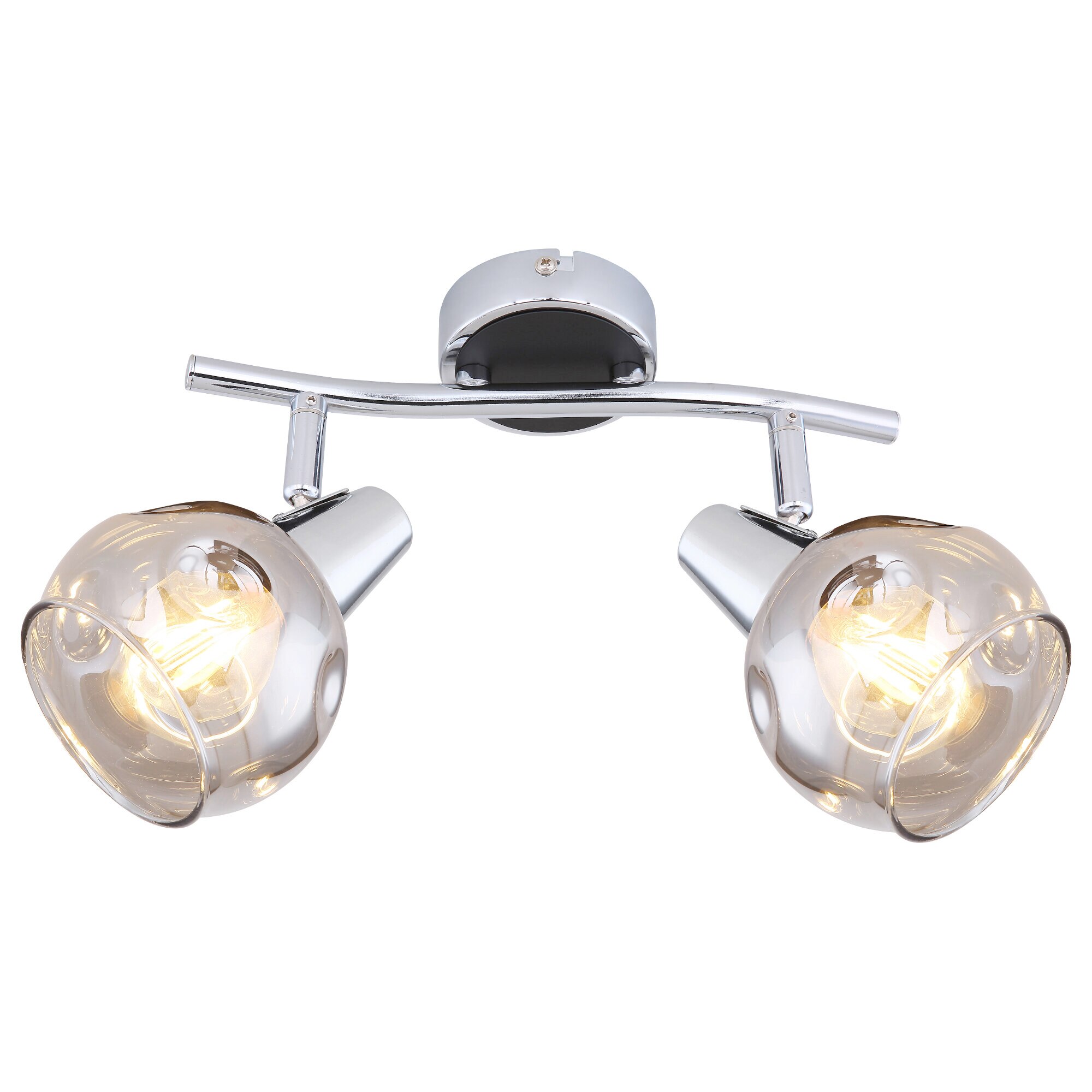 Plafoniera interior Tamara, E14 2x MAX 40W, Crom/Transparent