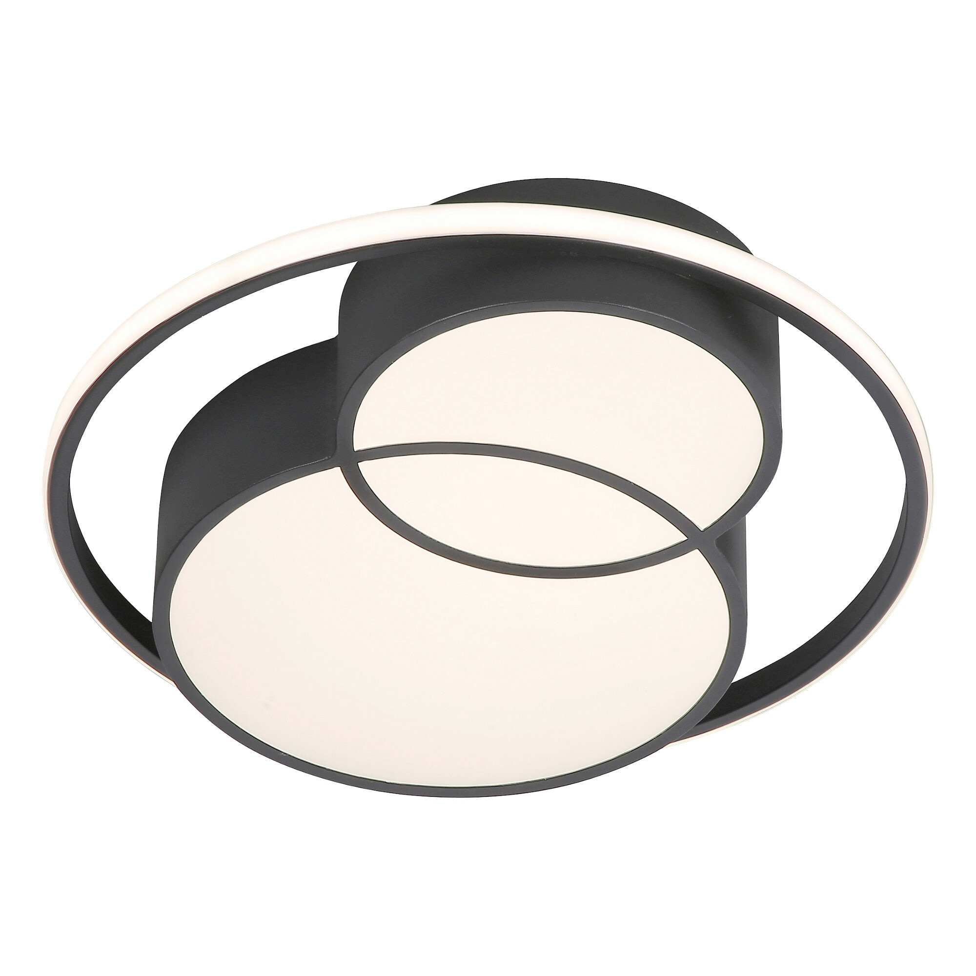 Plafoniera interior Zenith, LED 40W, Negru/Alb