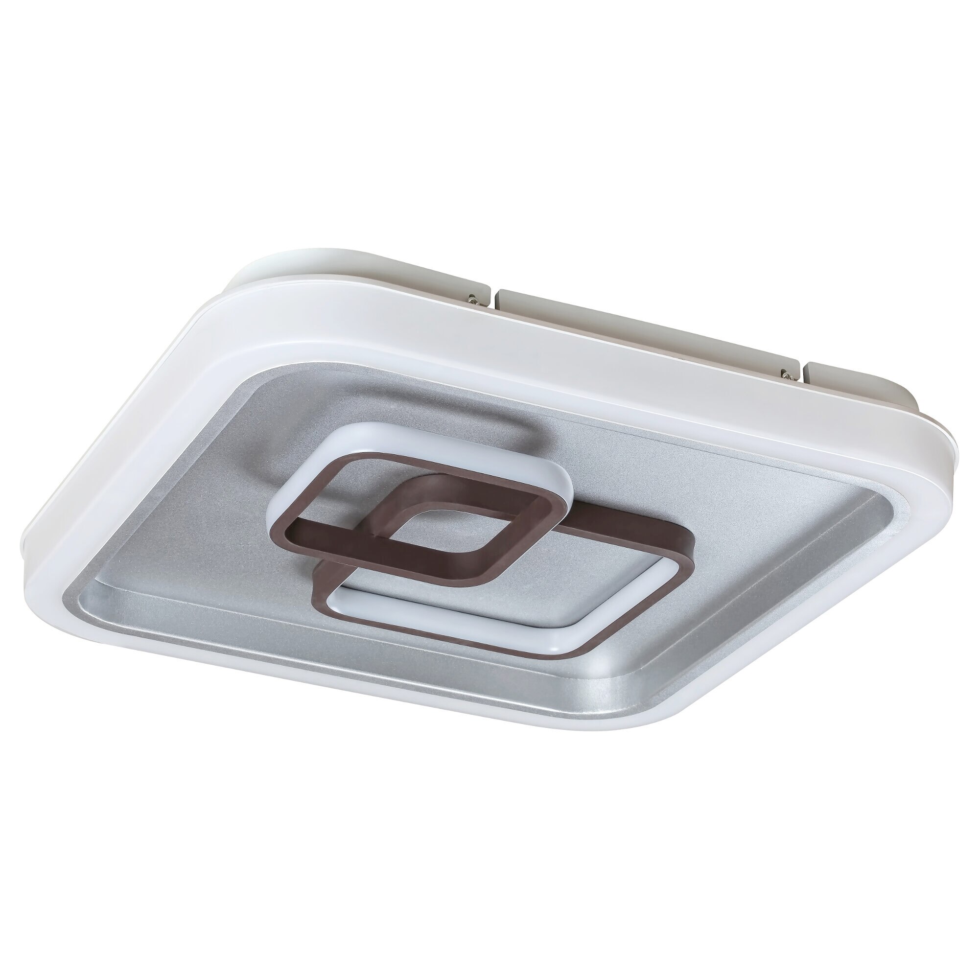 Plafoniera interior Portia, LED 50W, Argintiu/Alb