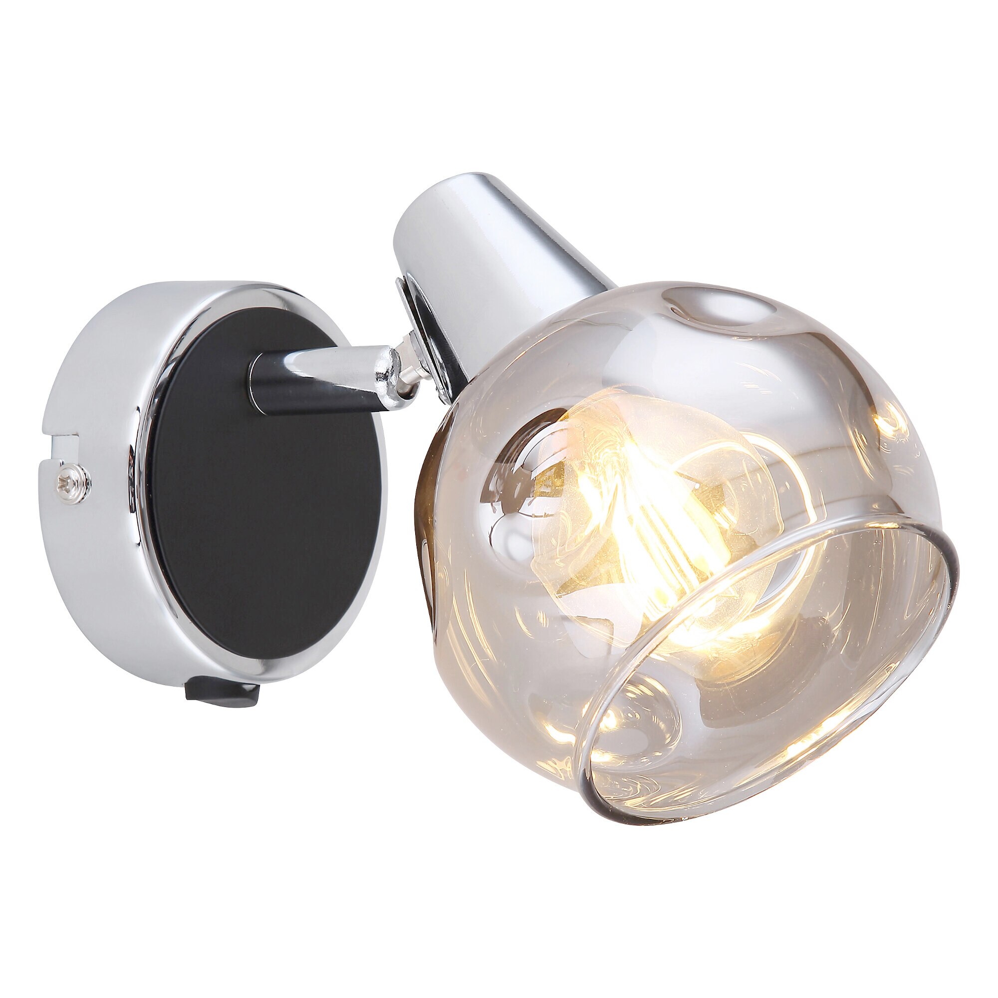 Aplica interior Tamara, E14 1x MAX 40W, Crom/Transparent