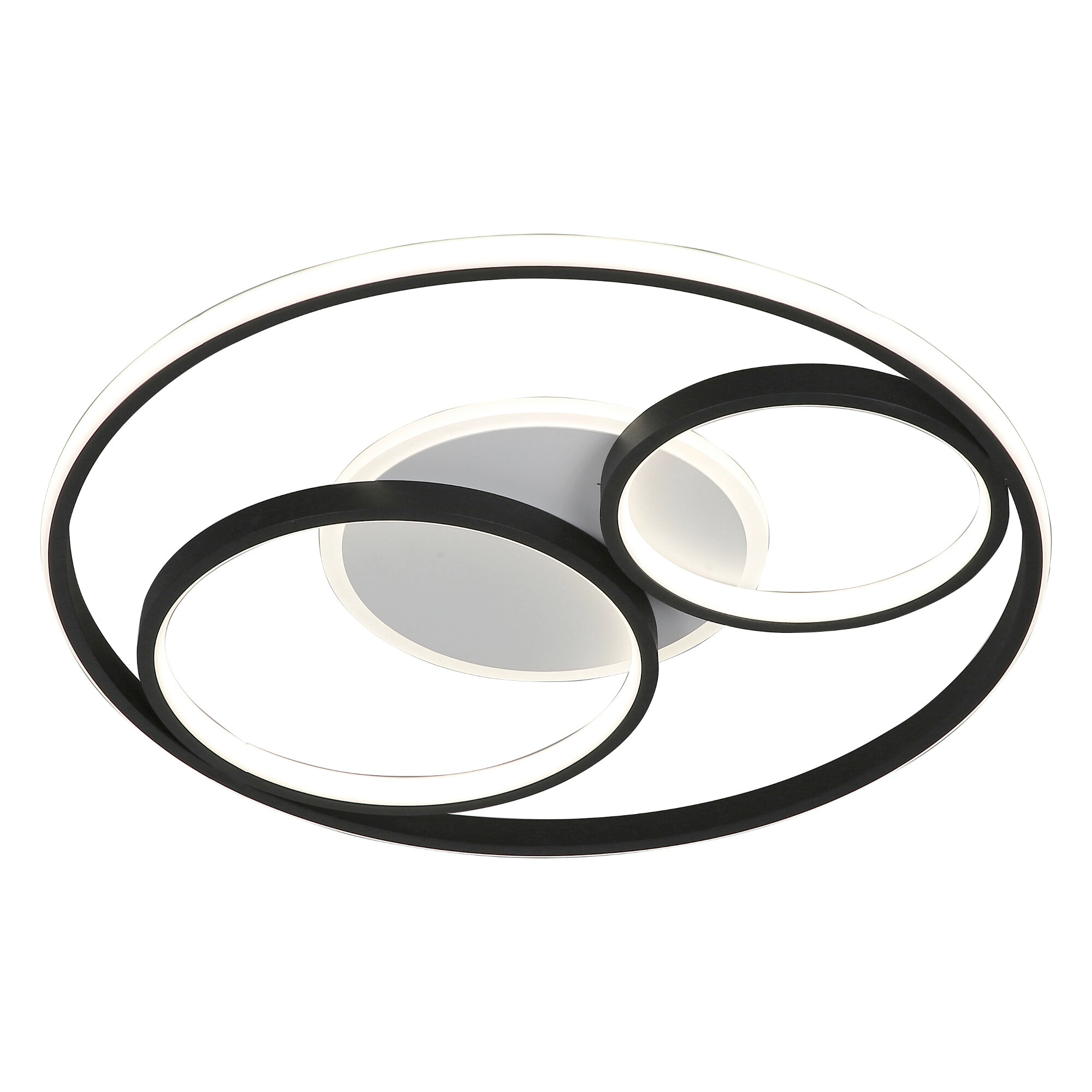 Plafoniera interior Aquila, LED 50W, Negru/Alb