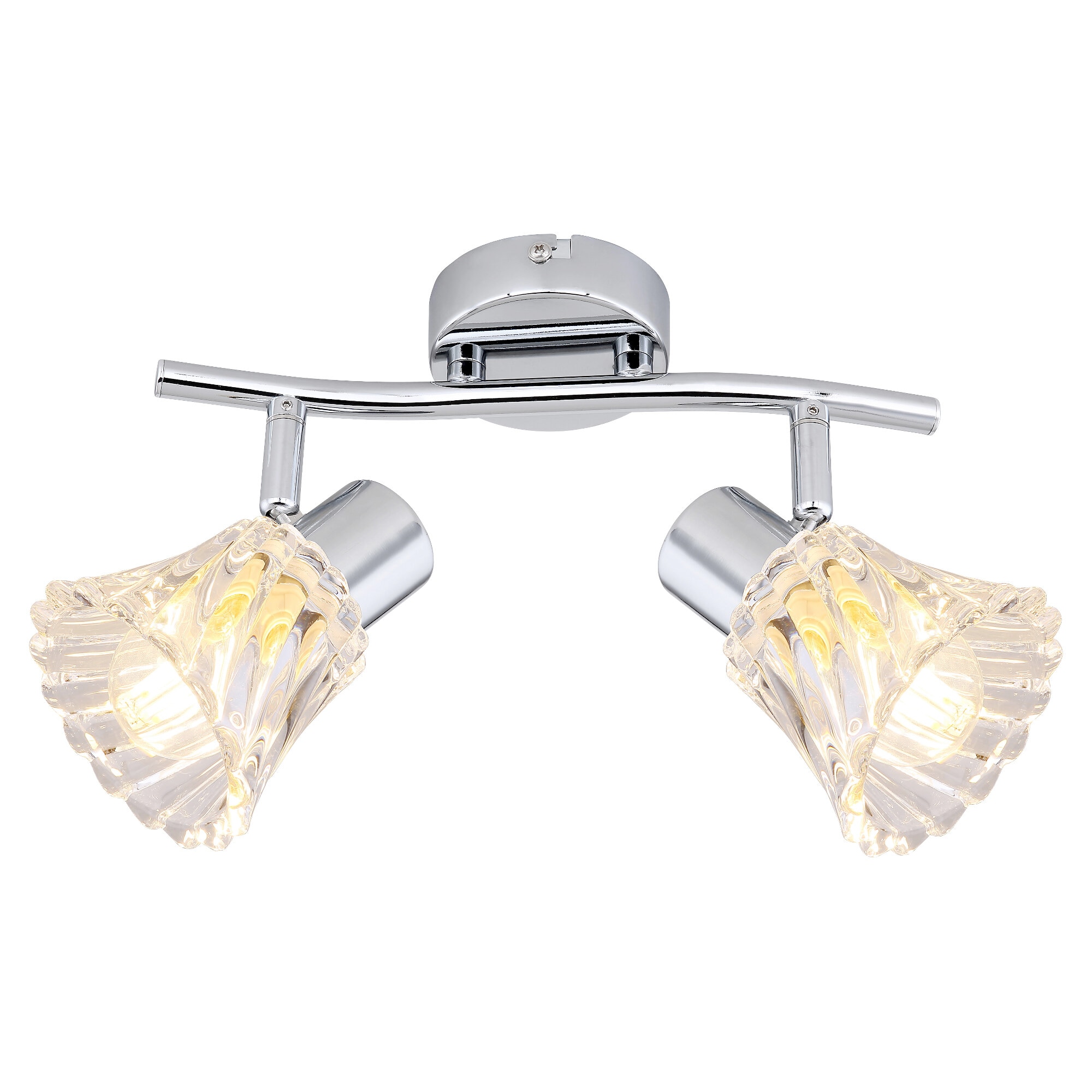 Plafoniera interior Hestia, E14 2x MAX 40W, Crom/transparent