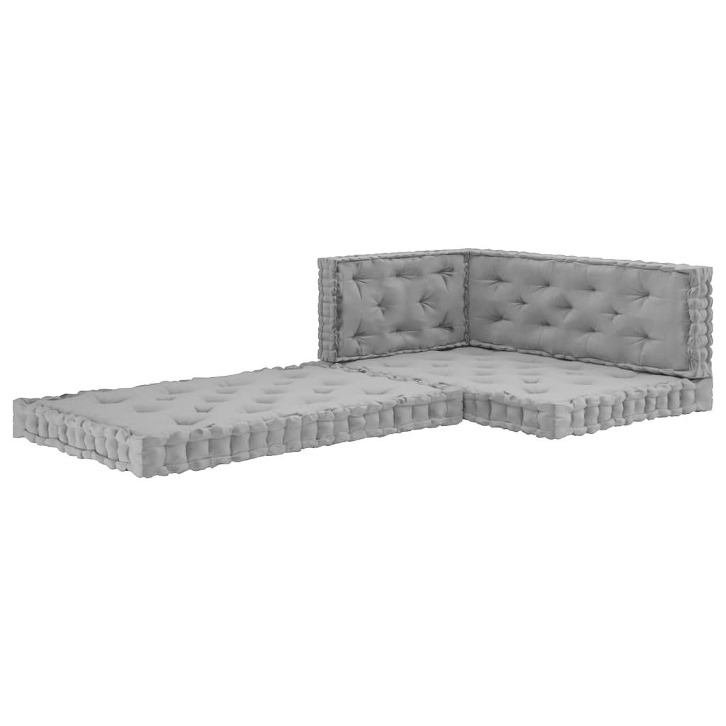 Set perne de podea pentru paleti, 4 buc, gri, bumbac 3068602