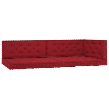 Set perne de podea pentru paleti, 5 buc, rosu visiniu, bumbac 3068621 Set perne de podea pentru paleti, 5 buc, rosu visiniu, bumbac 3068621