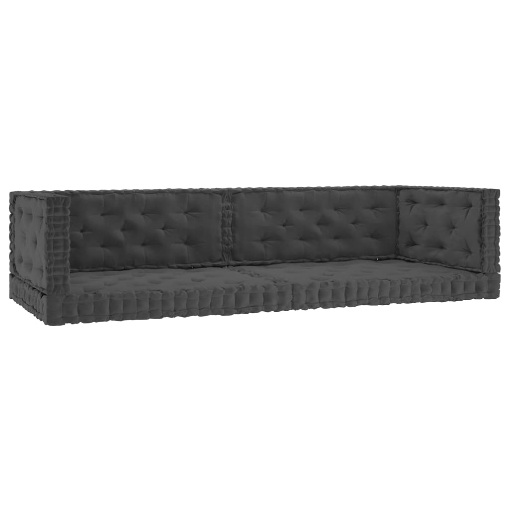Set perne de podea pentru paleti, 6 buc, antracit, bumbac 3068594