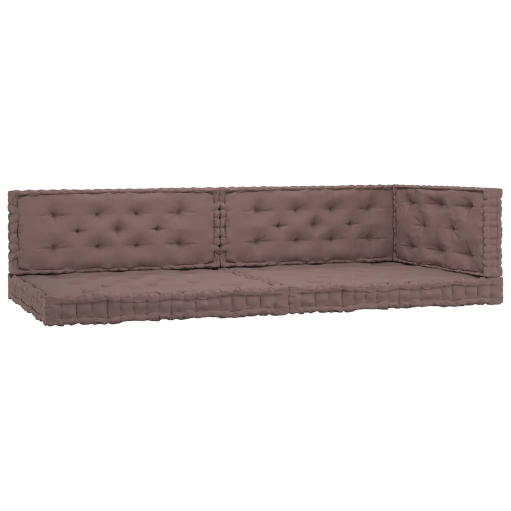 Set perne de podea pentru paleti, 5 buc gri taupe, bumbac 3068614