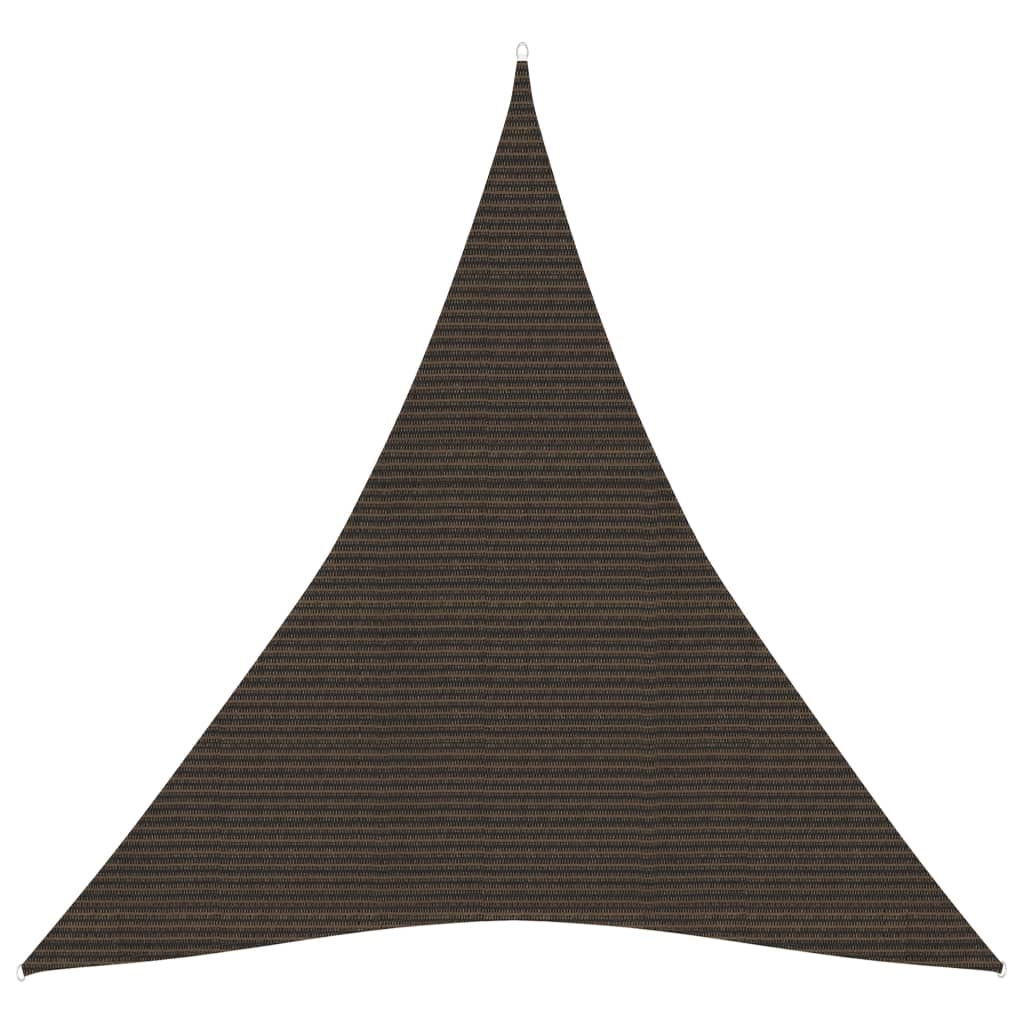 Panza de parasolar de exterior in forma triunghiulara vidaXL, Polietilena, 500 x 600 x 600 cm, Maro