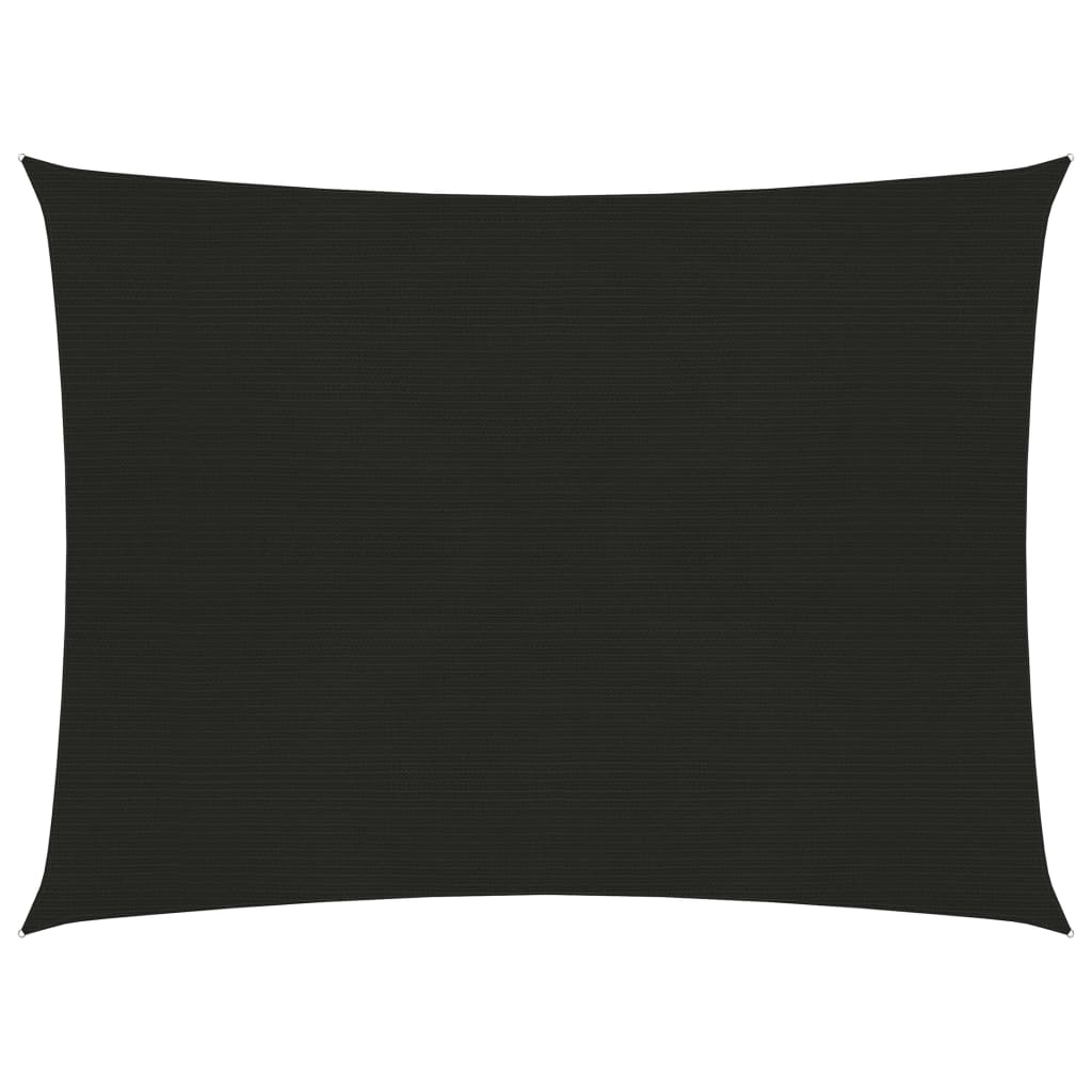 Panza de parasolar pentru exterior in forma dreptunghiulara vidaXL, Polietilena, 200 x 300 cm, Negru
