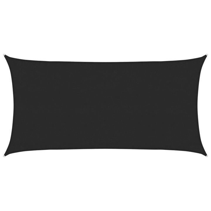 VidaXL fekete HDPE napvitorla 160 g/m² 3 x 6 m 311735