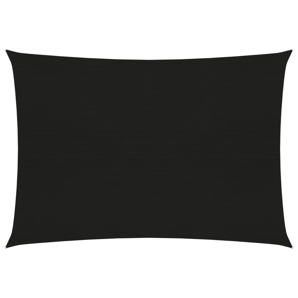 Panza de parasolar pentru exterior in forma dreptunghiulara vidaXL, Polietilena, 250 x 400 cm, Negru