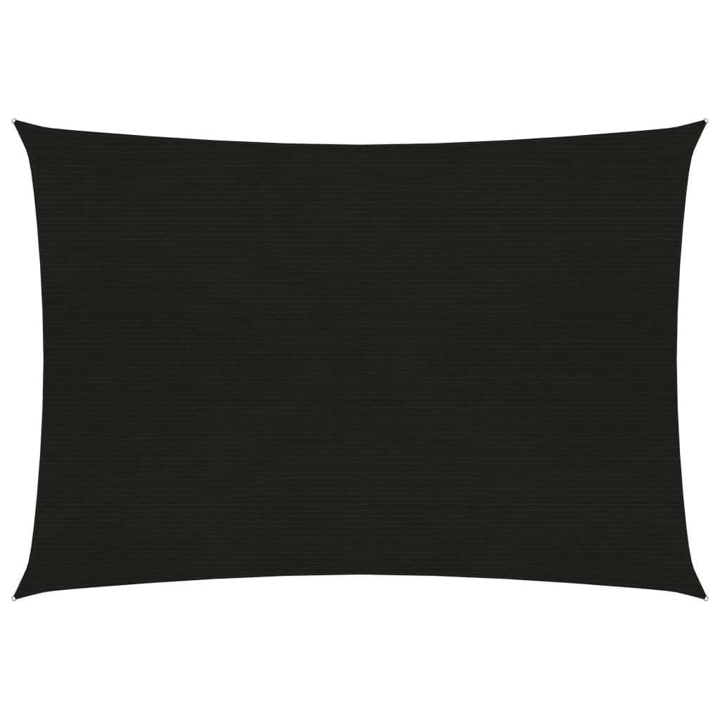 Panza de parasolar pentru exterior in forma dreptunghiulara vidaXL, Polietilena, 300 x 450 cm, Negru