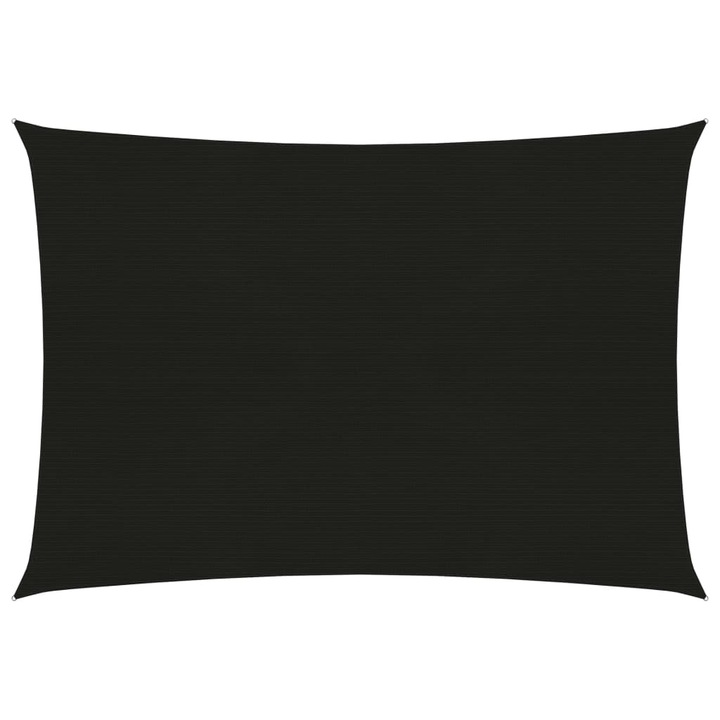 Copertina parasolar, vidaXL, HDPE - Polietilena, 90% protectie UV, 3,5 x 5 m, Negru