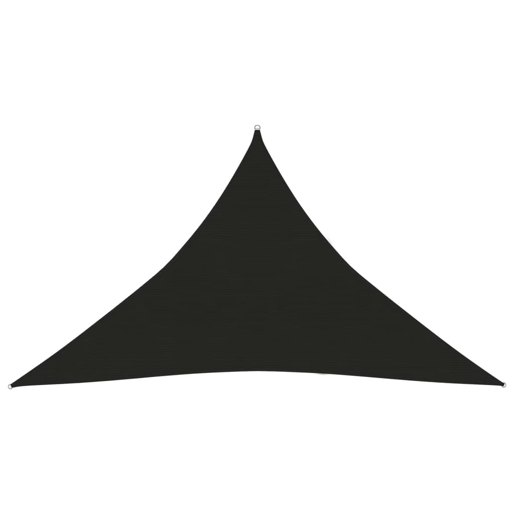 Panza de parasolar de exterior in forma triunghiulara vidaXL, Polietilena, 400 x 400 x 580 cm, Negru