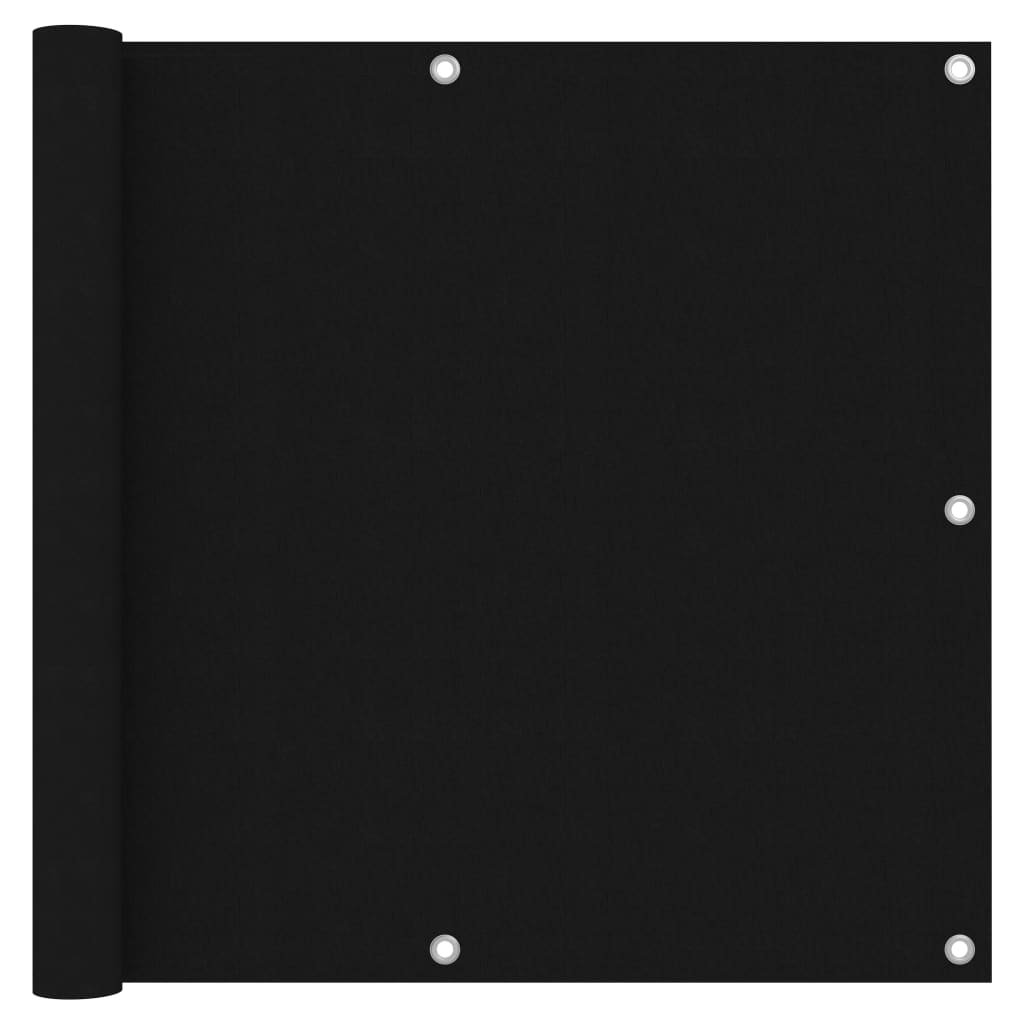 Paravan de balcon, negru, 90 x 400 cm, tesatura oxford