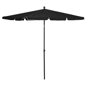Umbrela de soare pentru gradina cu stalp vidaXL, 210 x 140 x 238 cm, Negru Umbrela de soare pentru gradina cu stalp vidaXL, 210 x 140 x 238 cm, Negru
