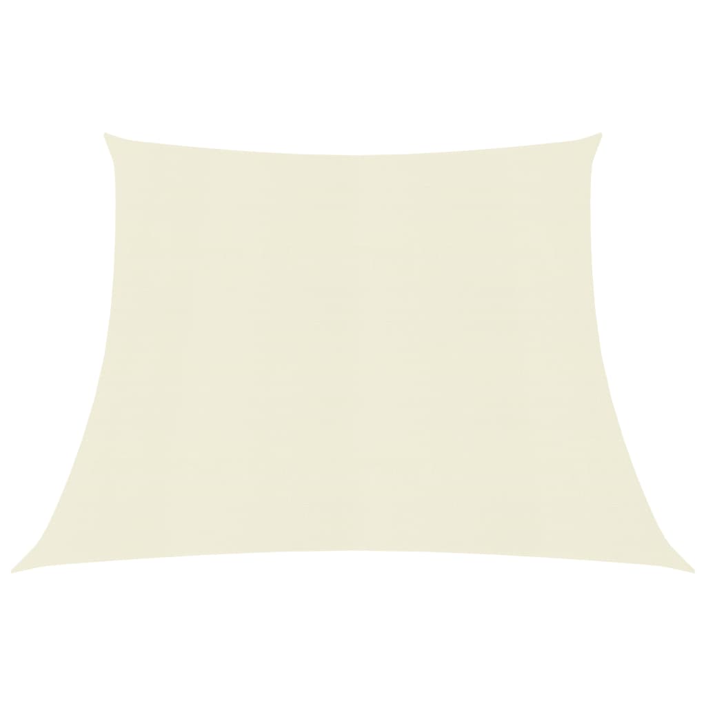 Panza de parasolar de exterior in forma de trapez vidaXL, Polietilena, 400/500 x 300 cm, Crem
