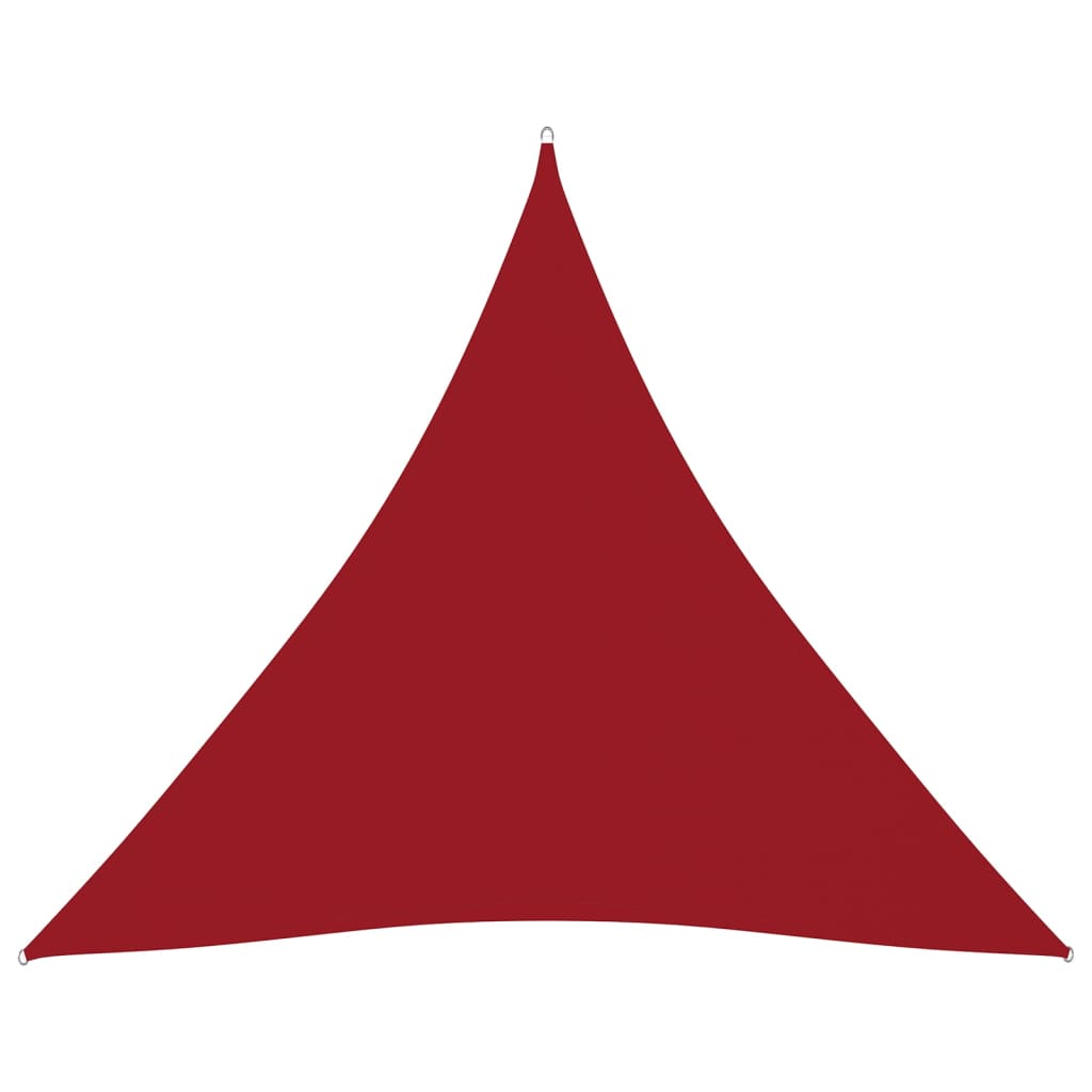 Copertina parasolar triunghiular vidaXL, Tesatura oxford cu invelis din PU, 3,6 x 3,6 x 3,6 m, Rosu