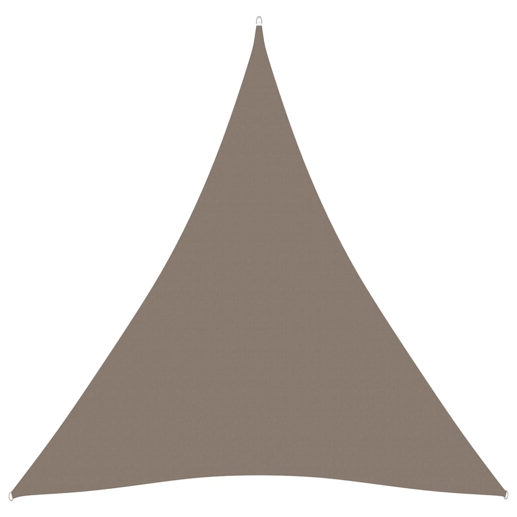 Copertina parasolar triunghiular vidaXL, Tesatura oxford cu invelis din PU, 3,6 x 3,6 x 3,6 m, Gri Taupe
