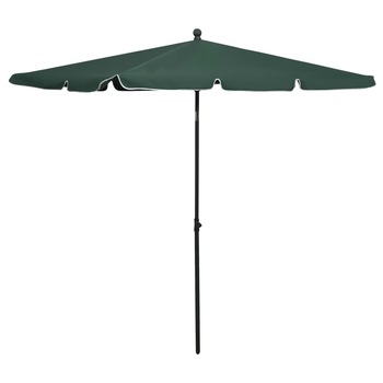 Umbrela de soare pentru gradina cu stalp vidaXL, 210 x 140 x 238 cm, Verde Umbrela de soare pentru gradina cu stalp vidaXL, 210 x 140 x 238 cm, Verde