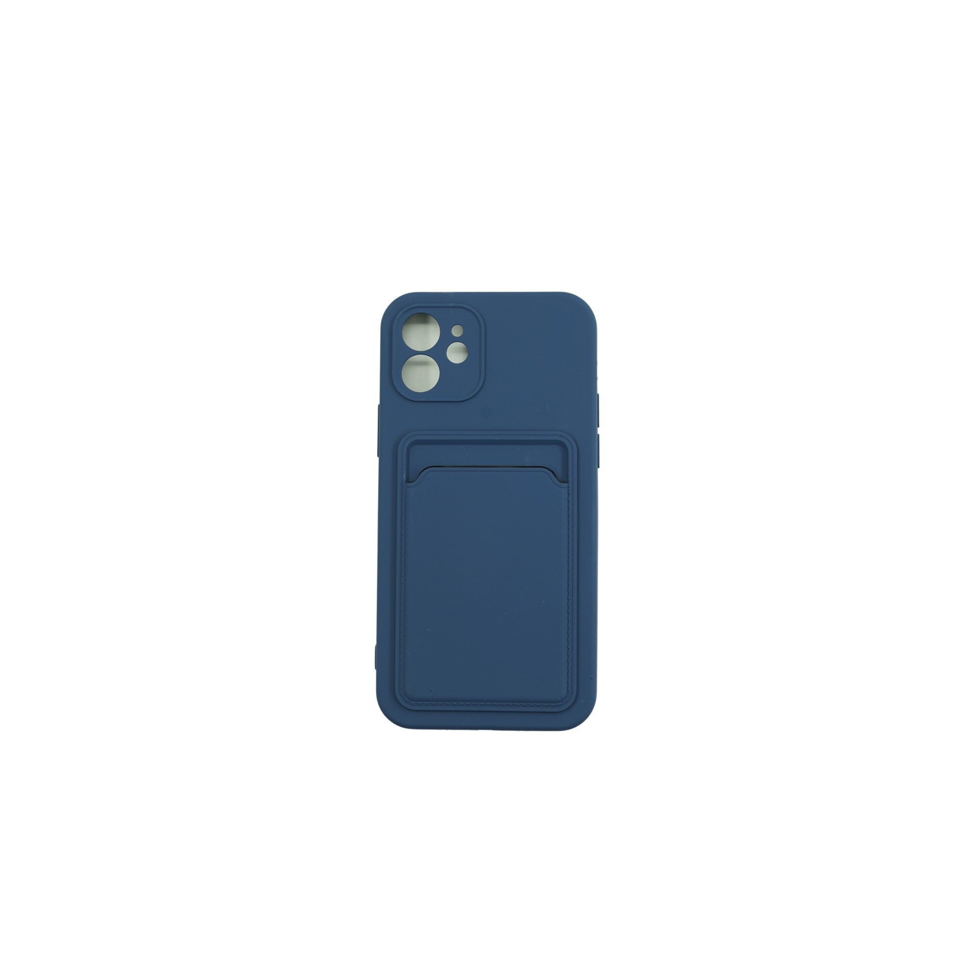Husa protectie cu suport card compatibila cu Samsung A12 Albastru inchis