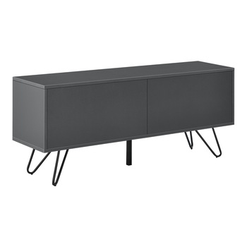 Comoda, en.casa, Bollebygd DG, 46,5 x 110 x 30 cm, PAL/metal, gri inchis/negru, cu 2 usi cu deschidere Push-Open Comoda, en.casa, Bollebygd DG, 46,5 x 110 x 30 cm, PAL/metal, gri inchis/negru, cu 2 usi cu deschidere Push-Open