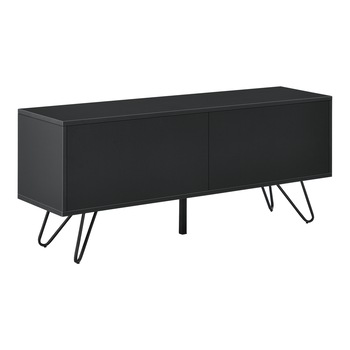 Comoda, en.casa, Bollebygd S, 46,5 x 110 x 30 cm, PAL/metal, negru, cu 2 usi cu deschidere Push-Open Comoda, en.casa, Bollebygd S, 46,5 x 110 x 30 cm, PAL/metal, negru, cu 2 usi cu deschidere Push-Open
