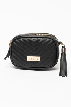 Gioseppo, Geanta crossbody de piele ecologica cu garituri cusute Aneby, Negru/Auriu Gioseppo, Geanta crossbody de piele ecologica cu garituri cusute Aneby, Negru/Auriu