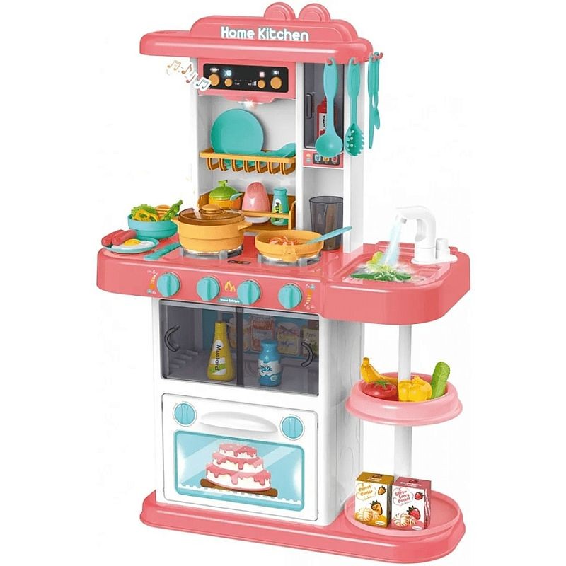 Bucatarie multifunctionala pentru copii, PROCART, efecte sonore gatit, lumini, apa chiuveta, 72x51.5x23.5 cm