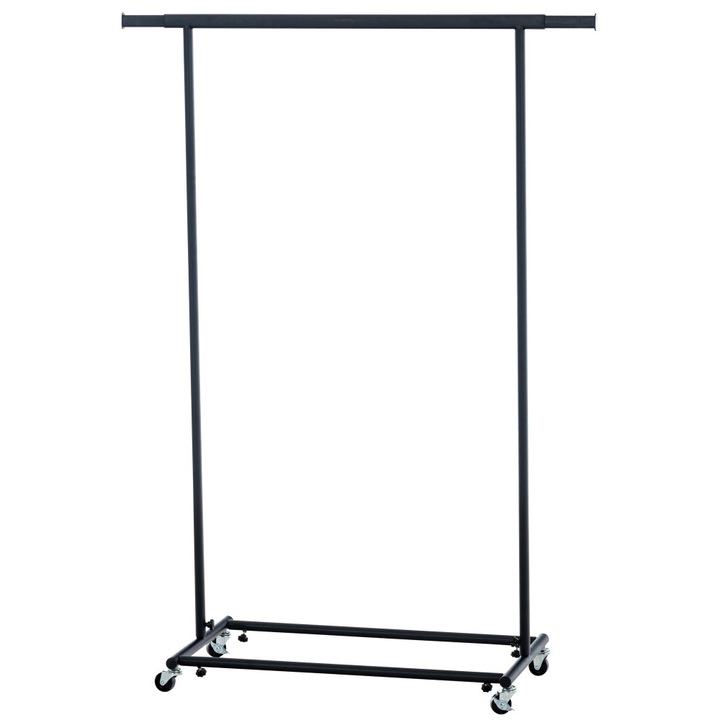 Мобилна стойка за дрехи BHM Германия, Dewas, Метал, 160 x 137 см, Черен