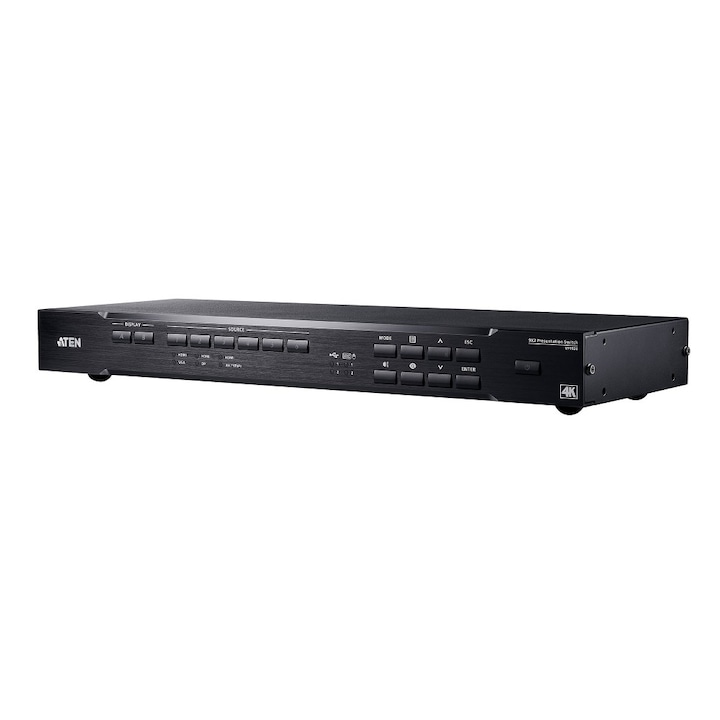 Активна HDMI матрица, включено захранване, 9 x 2 порта, 9 входа - 2 изхода, 4K, ATEN, черен, IDATA VP-1920