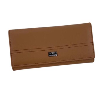 Portofel Horse imperial, piele, dama, bej cu capsa, 18 cm Portofel Horse imperial, piele, dama, bej cu capsa, 18 cm