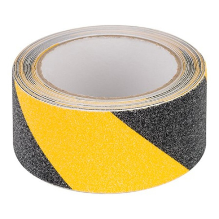 Banda anti-alunecare, negru-galben, 0.75x50mm, 5m, L100506