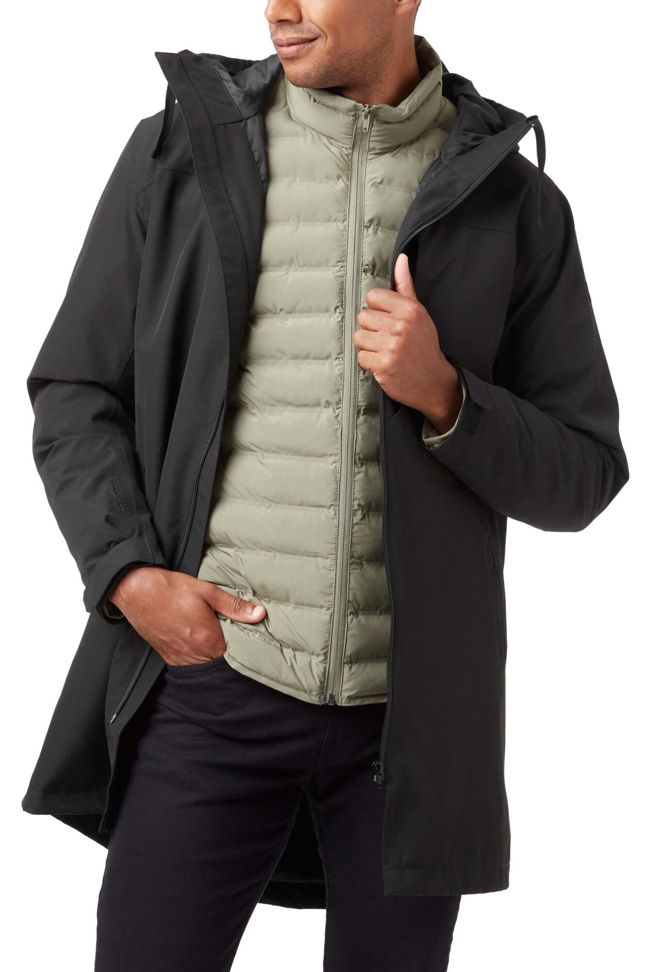 Jacheta pentru barbati, Helly Hansen Mono Material Rain Parka, Negru