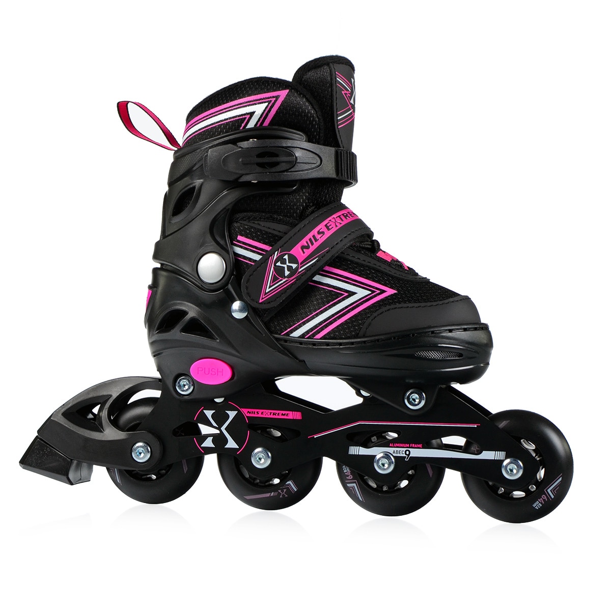 Role Reglabile 2 in 1 Nils Extreme Negru/Roz M (35-38)