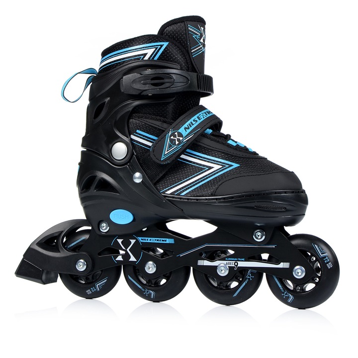 Role Reglabile 2 in 1 Nils Extreme Negru/Albastru M (35-38)